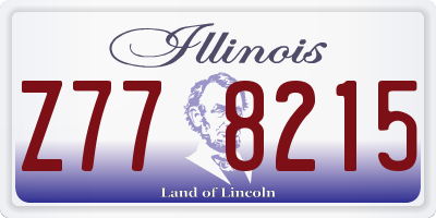 IL license plate Z778215