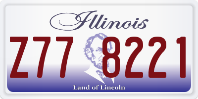 IL license plate Z778221