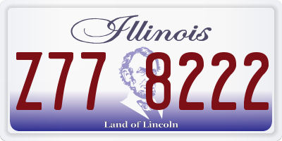 IL license plate Z778222