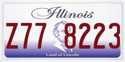 IL license plate Z778223