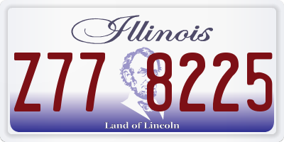 IL license plate Z778225