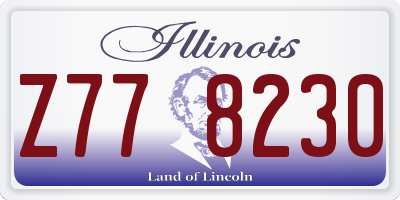 IL license plate Z778230
