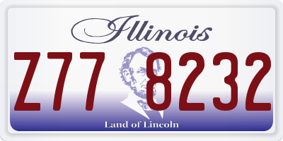 IL license plate Z778232