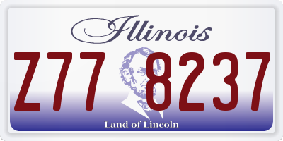 IL license plate Z778237