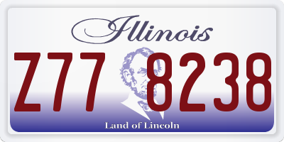 IL license plate Z778238
