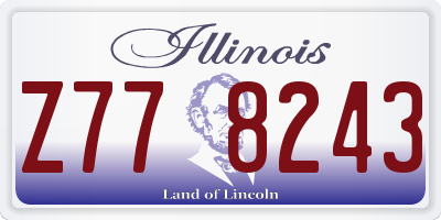 IL license plate Z778243