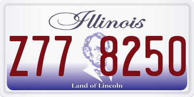 IL license plate Z778250