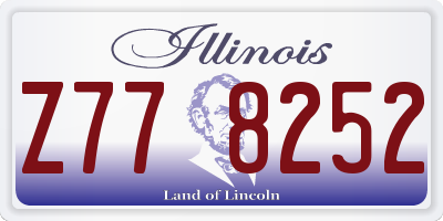 IL license plate Z778252