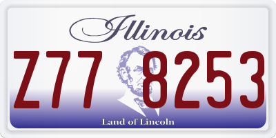IL license plate Z778253