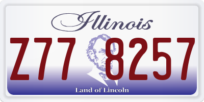 IL license plate Z778257