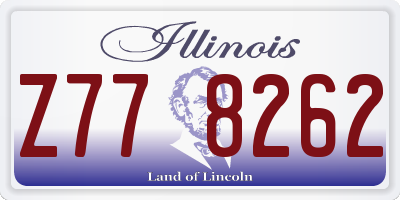 IL license plate Z778262