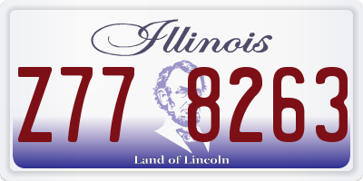 IL license plate Z778263
