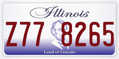 IL license plate Z778265