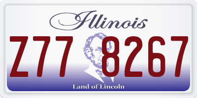 IL license plate Z778267