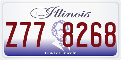 IL license plate Z778268