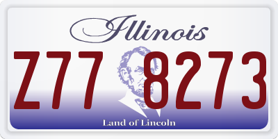 IL license plate Z778273