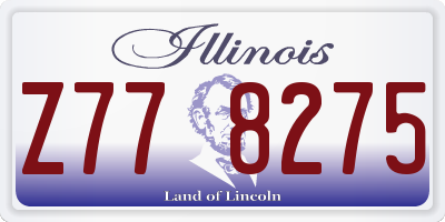 IL license plate Z778275