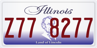 IL license plate Z778277