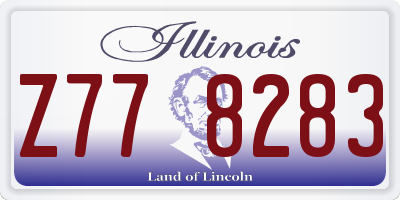 IL license plate Z778283