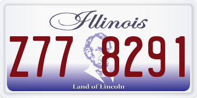 IL license plate Z778291