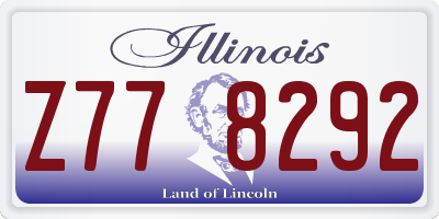 IL license plate Z778292