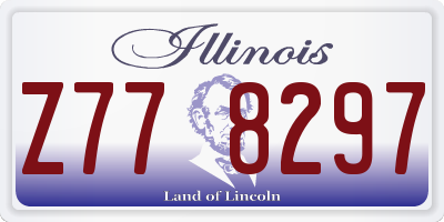 IL license plate Z778297