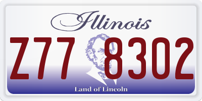 IL license plate Z778302
