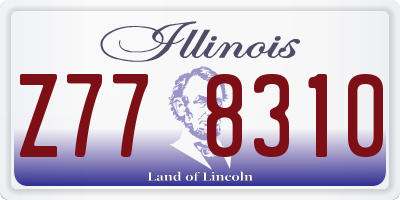 IL license plate Z778310