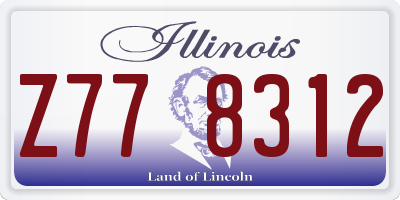 IL license plate Z778312