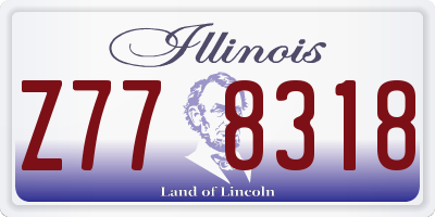 IL license plate Z778318
