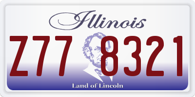 IL license plate Z778321