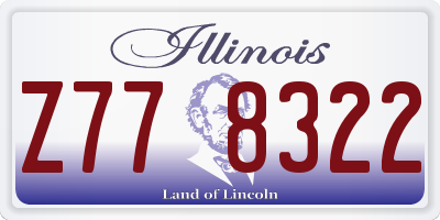 IL license plate Z778322
