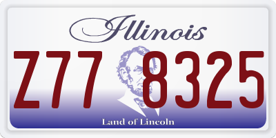 IL license plate Z778325