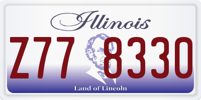 IL license plate Z778330
