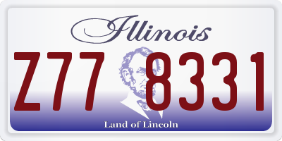 IL license plate Z778331