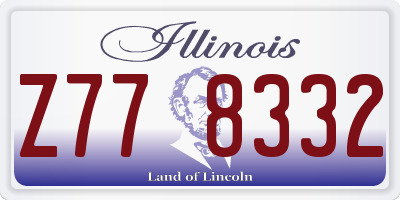 IL license plate Z778332