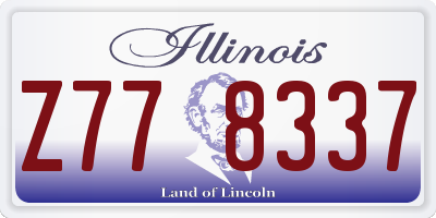 IL license plate Z778337