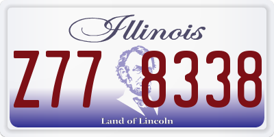 IL license plate Z778338