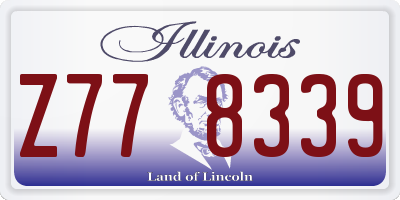 IL license plate Z778339