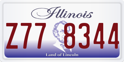 IL license plate Z778344