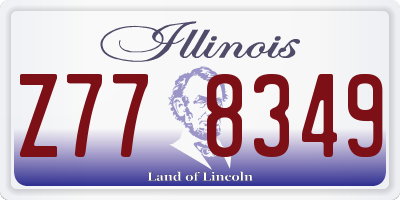 IL license plate Z778349