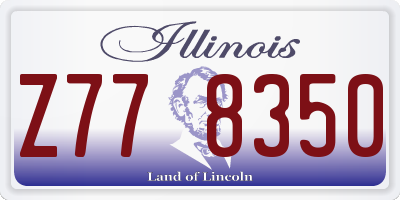 IL license plate Z778350