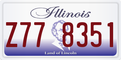 IL license plate Z778351