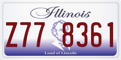 IL license plate Z778361