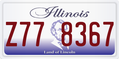 IL license plate Z778367