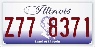 IL license plate Z778371