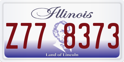 IL license plate Z778373