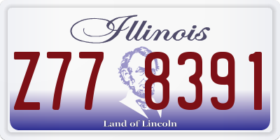 IL license plate Z778391