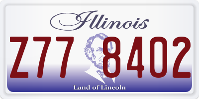 IL license plate Z778402