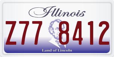 IL license plate Z778412